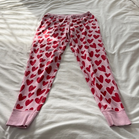 Hanna Andersson Pink Pajama Set with Red Hearts Adult Small Valentine’s Day - Picture 13 of 14